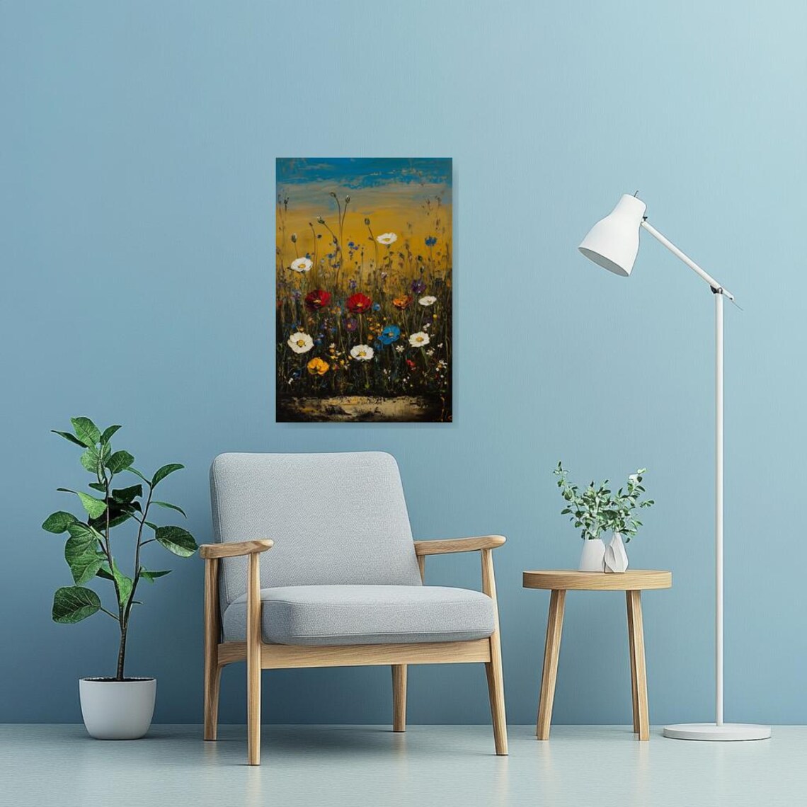 Flower Landscape, Van Gogh Inspired Art Print - Image 3