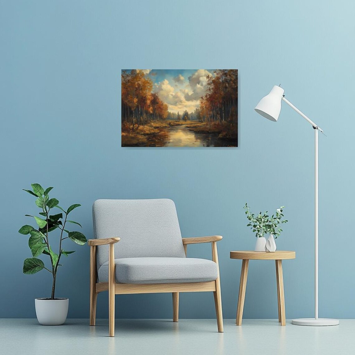 Autumn Reflections, Thomas Kinkade-Inspired Art Print - Image 3