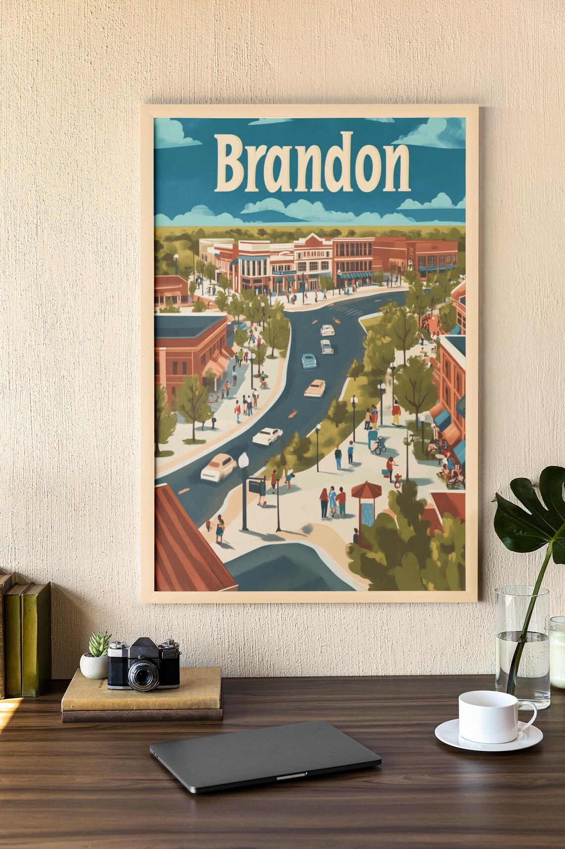 Brandon Florida Travel Poster, Tampa Scene