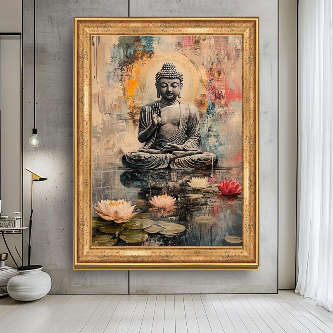 Buddha Zen Meditation Art Print, Spiritual Decor
