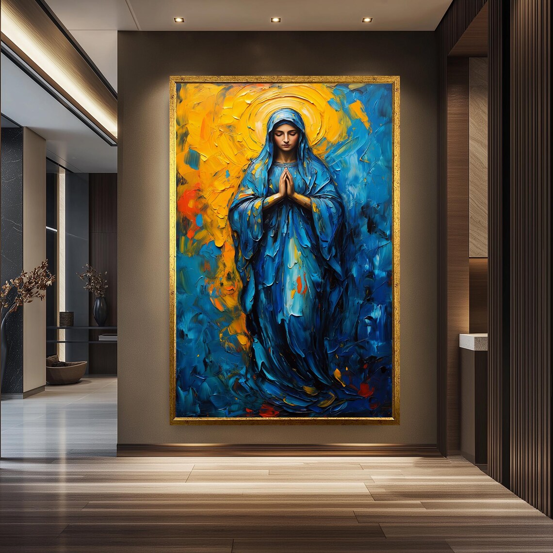 Virgin Mary Abstract Holy Mother Art Print
