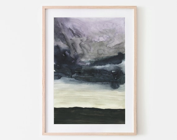 Instant Art Modern Landscape Wall Art Nature Landscape Landscape Art Moody Watercolor Dark Landscape Art Print
