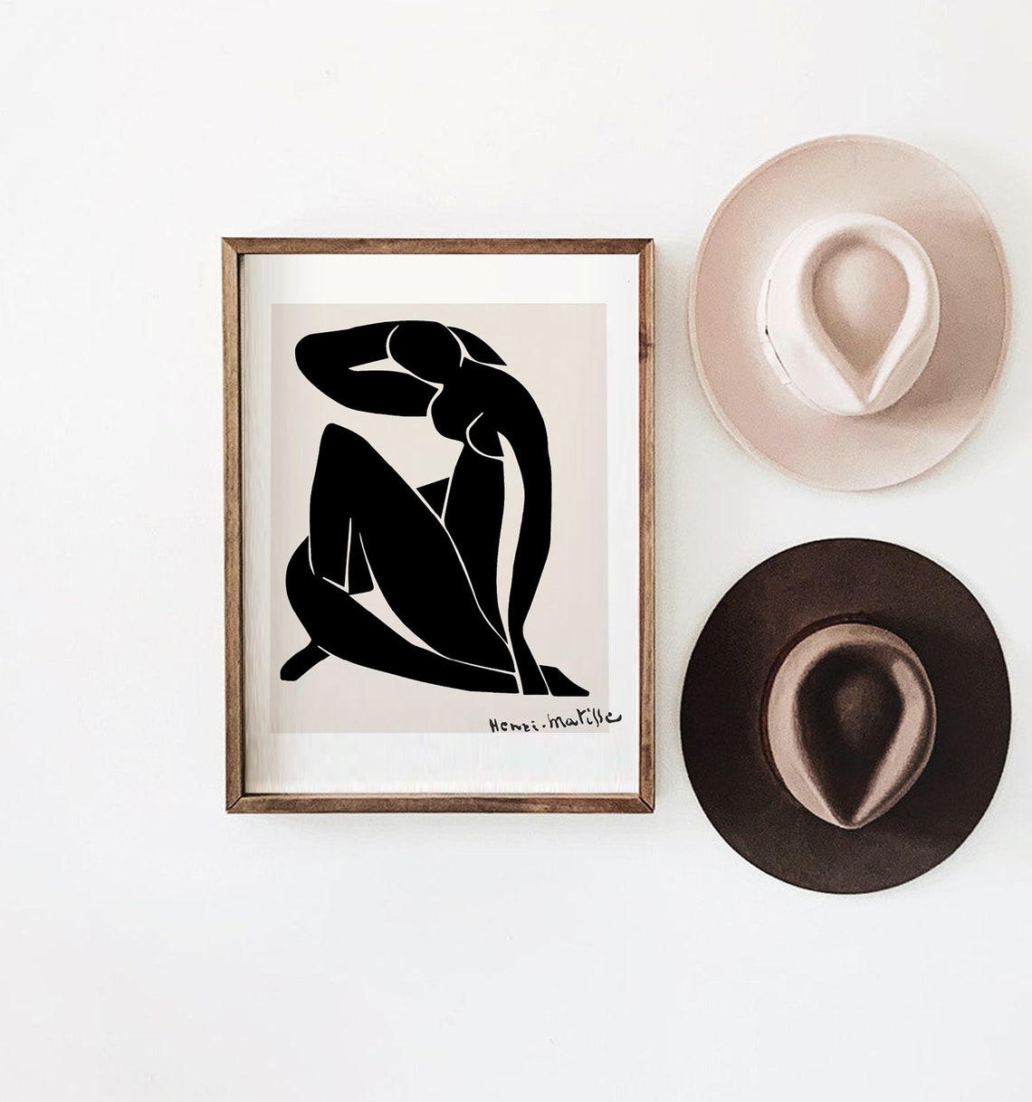 Matisse Cutout Print Neutral Black Wall Art Abstract Museum Poster