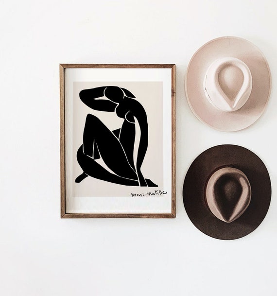 Matisse Cutout Print Neutral Black Wall Art Abstract Museum Poster