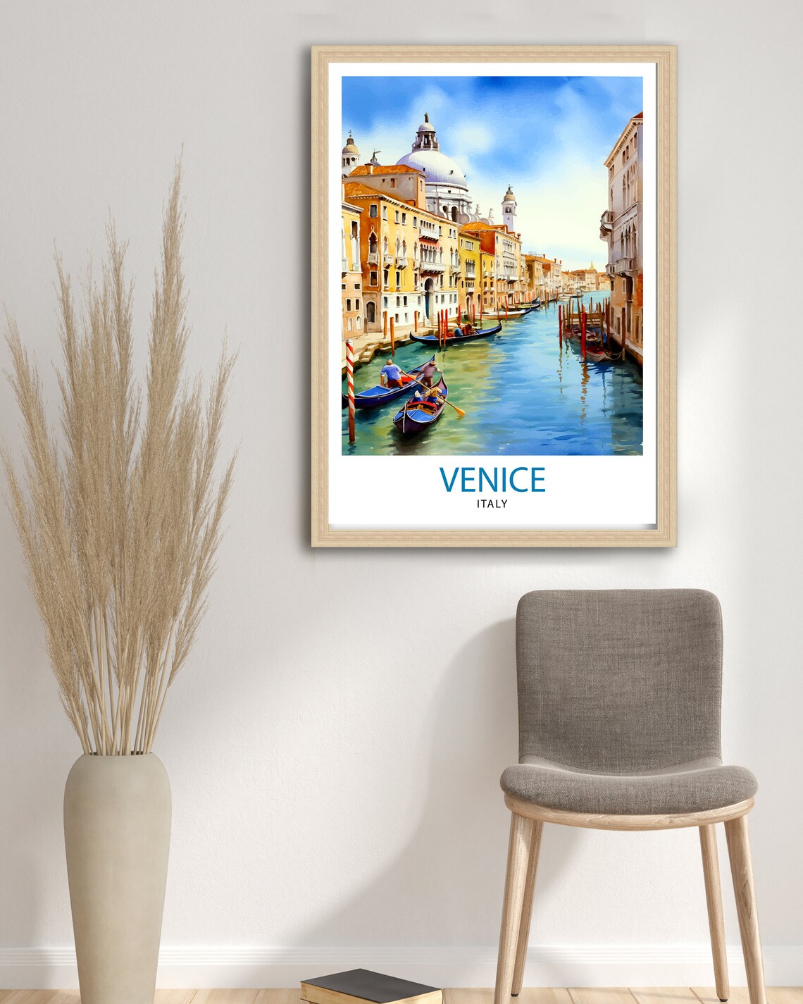 Venice Travel Poster, Italy City Illustration - Image 3