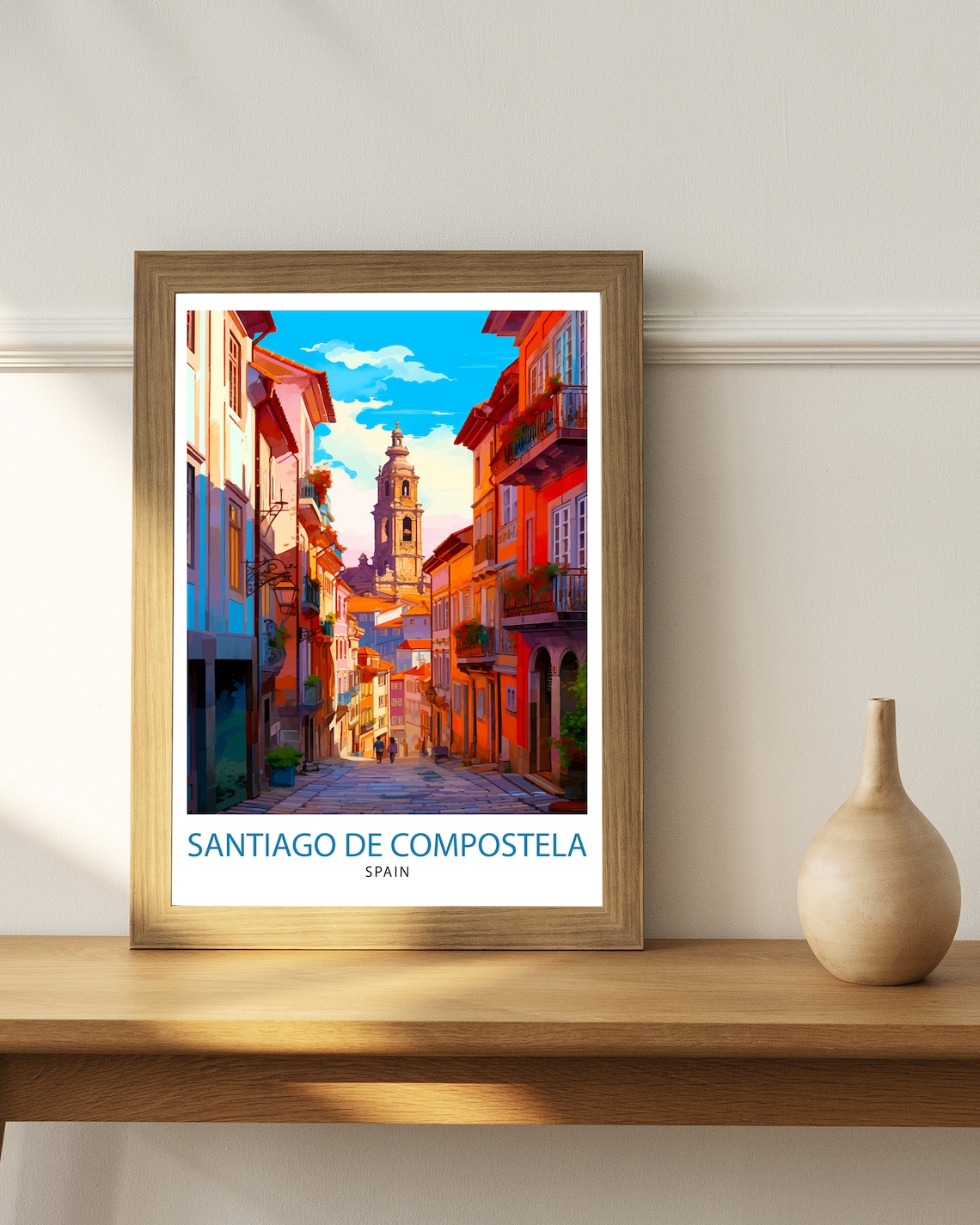 Santiago De Compostela Travel Poster, Wall Decor - Image 2