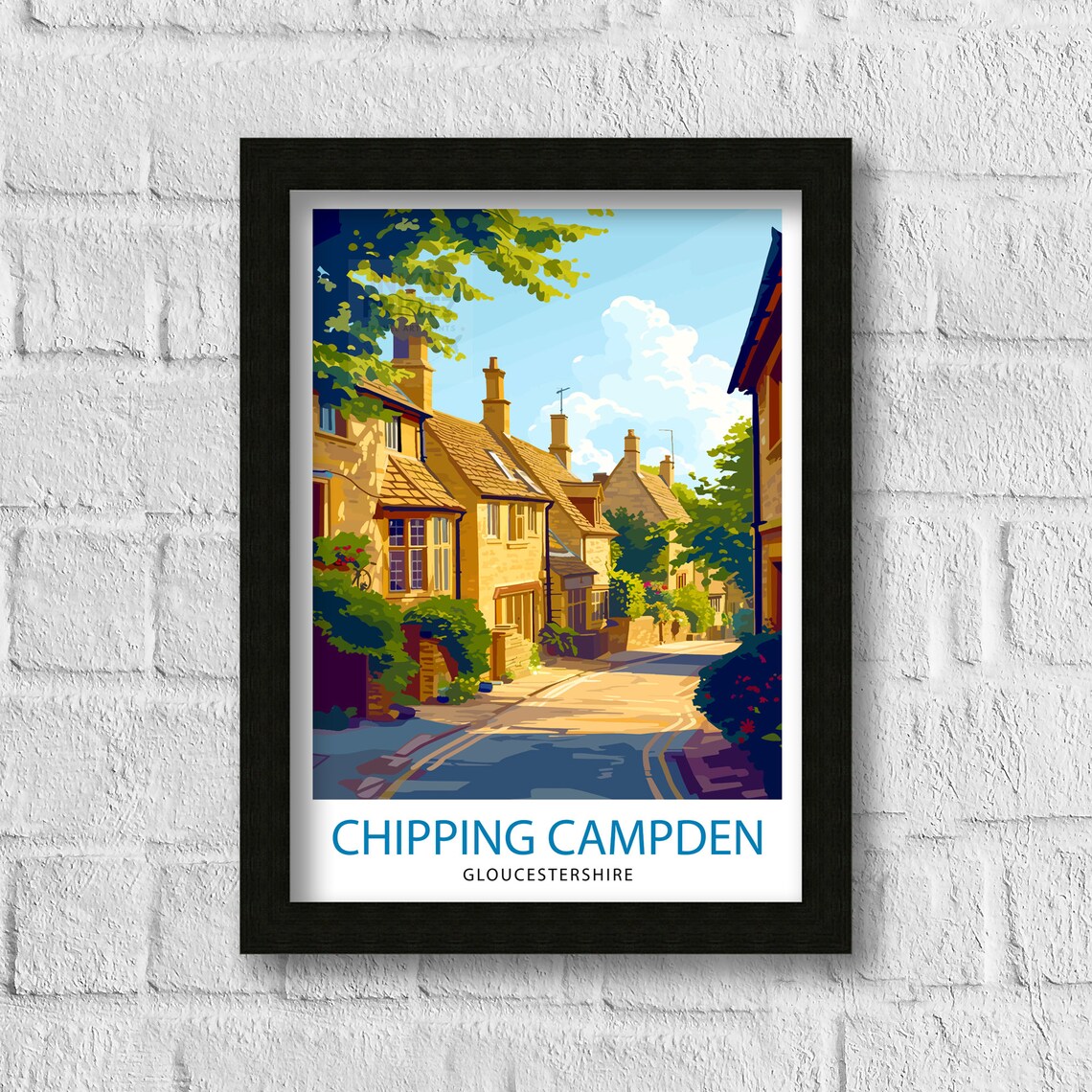 Chipping Campden England Travel Poster, Cotswolds - Image 3
