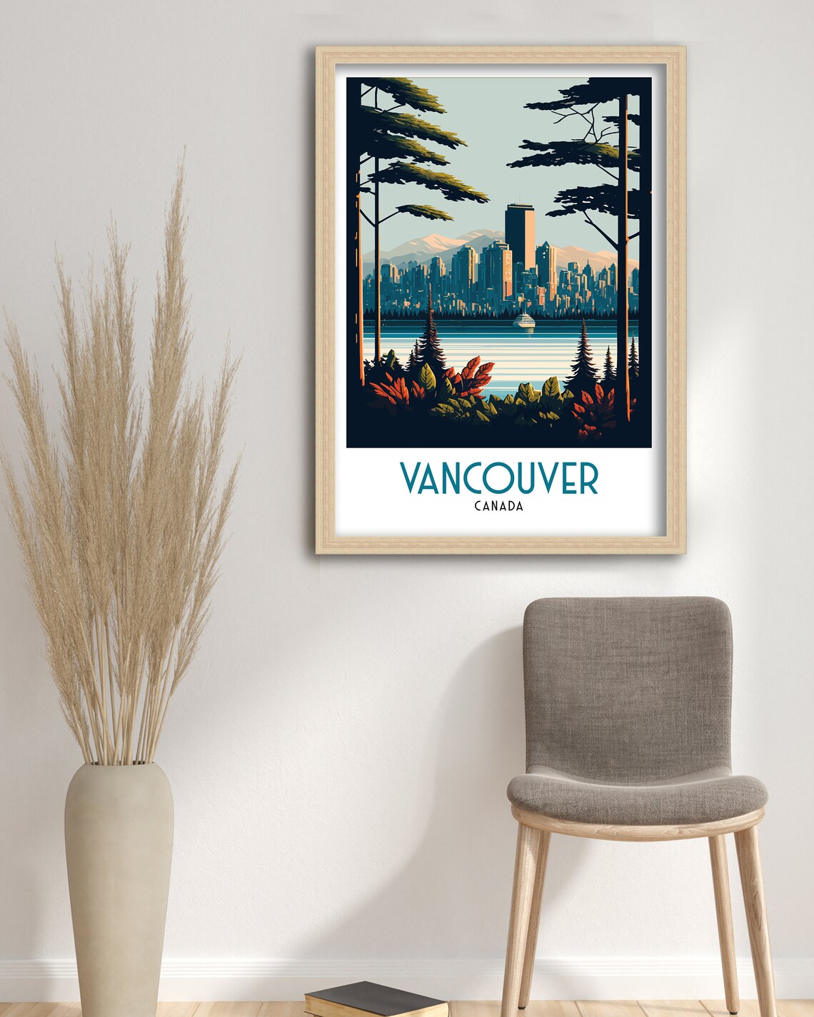 Vancouver Travel Poster, Canada Place Decor - Image 3
