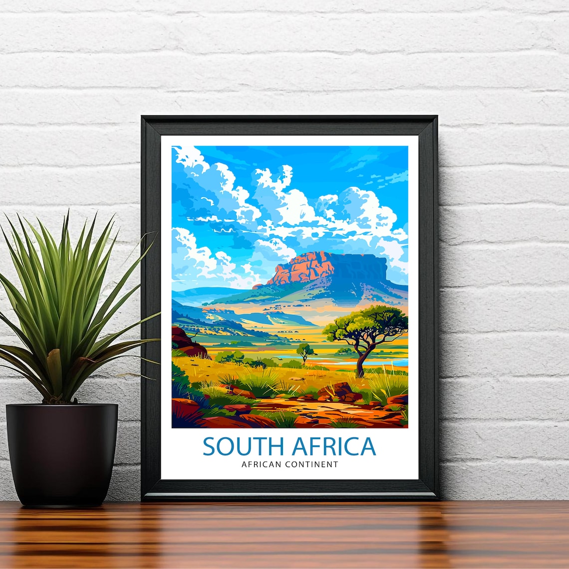 South Africa Travel Poster, World Cultural Art - Image 2