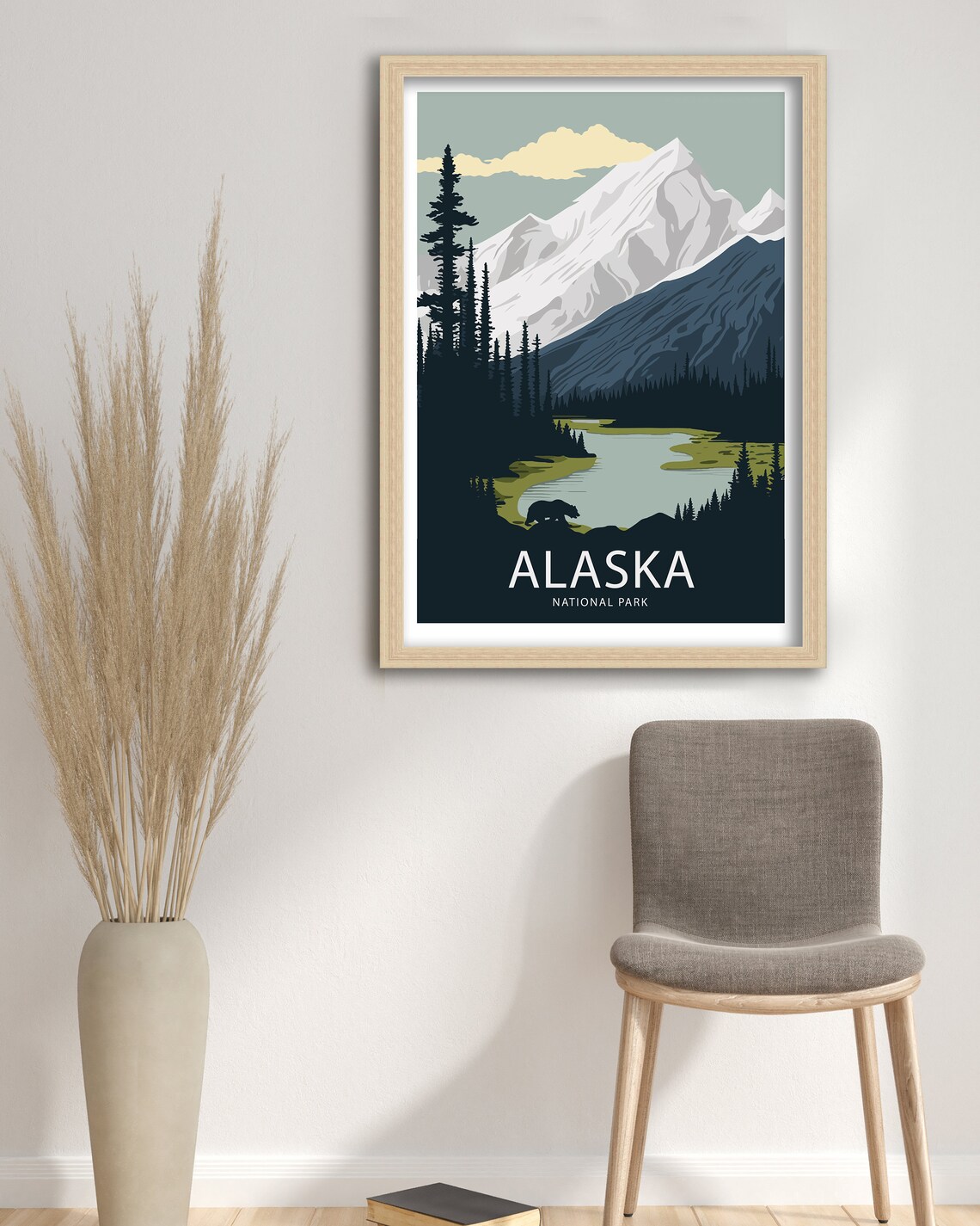 Denali National Park Alaska Travel Poster, Art Print - Image 3