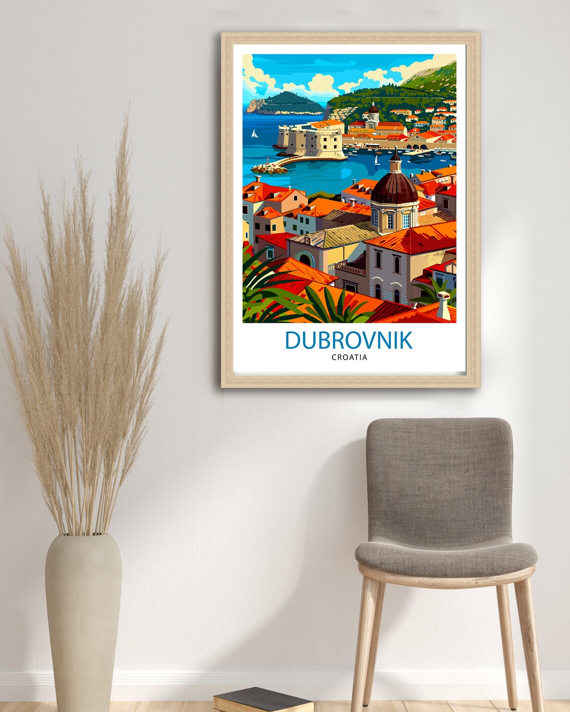 Dubrovnik Croatia Vintage Travel Poster, Wall Decor - Image 2