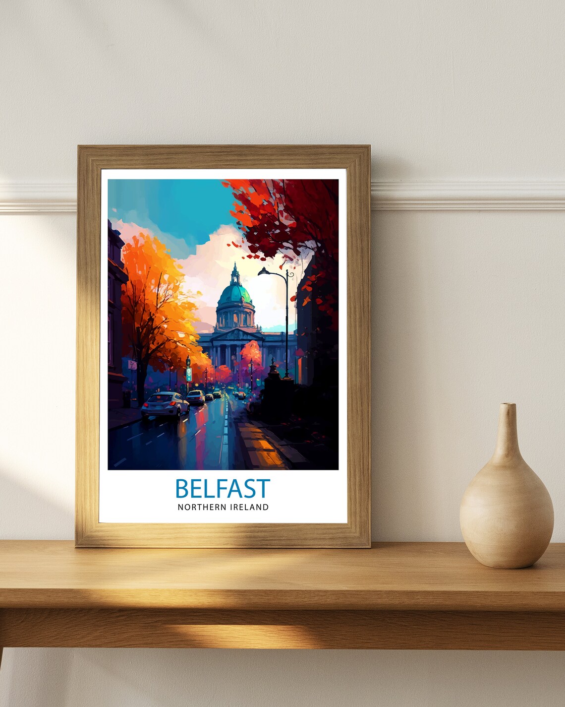 Belfast Cityscape Illustration, Northern Ireland Travel Poster - Image 2