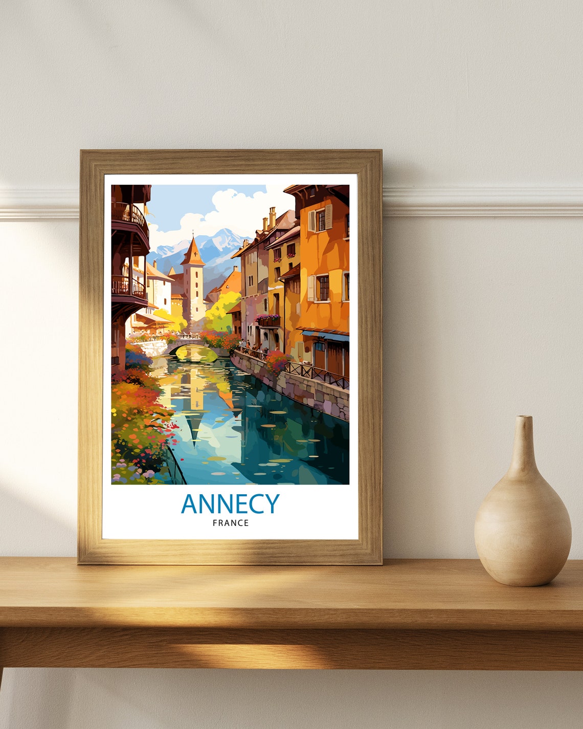 Annecy France Travel Print Annecy Wall Decor Annecy Poster French Travel Prints Annecy Art Print Annecy Illustration Annecy Wall Art - Image 2
