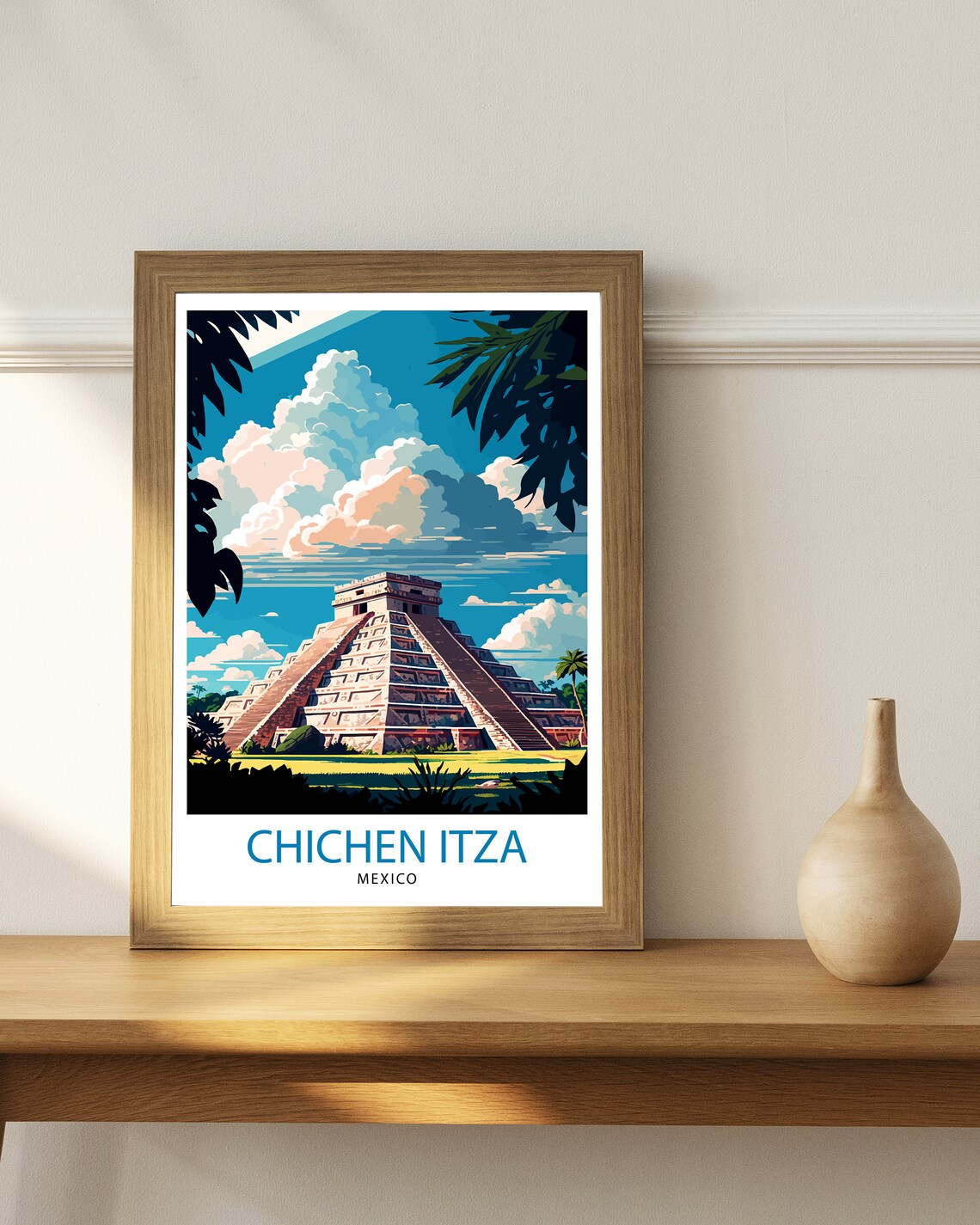 Chichen Itza Travel Print, Mexico Mayan Ruins - Image 2