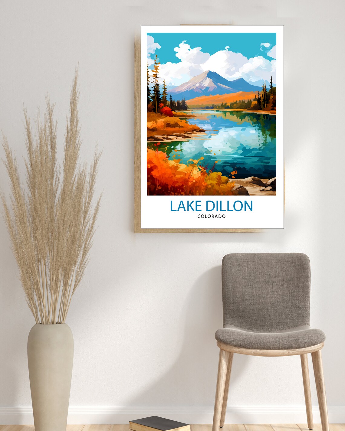 Lake Dillon Colorado Travel Poster, Rocky Mountain View - Image 3