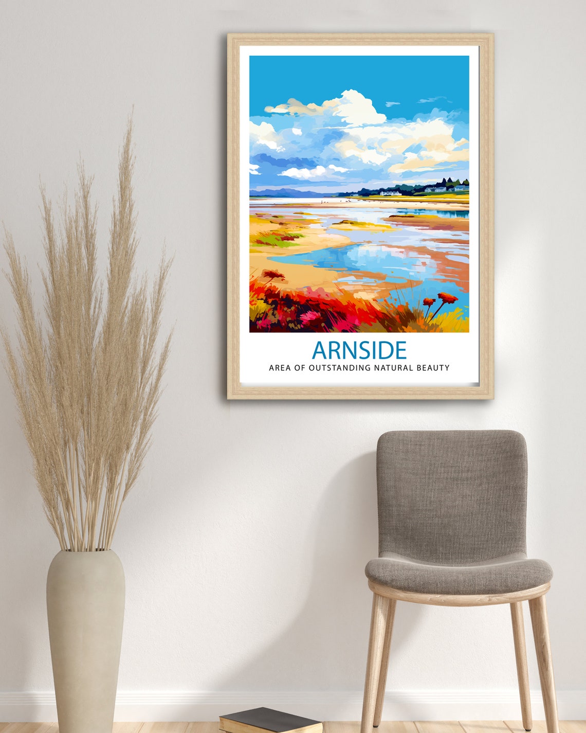 Arnside AONB Coastal Estuary Wildflower Illustration Art Poster - Image 3