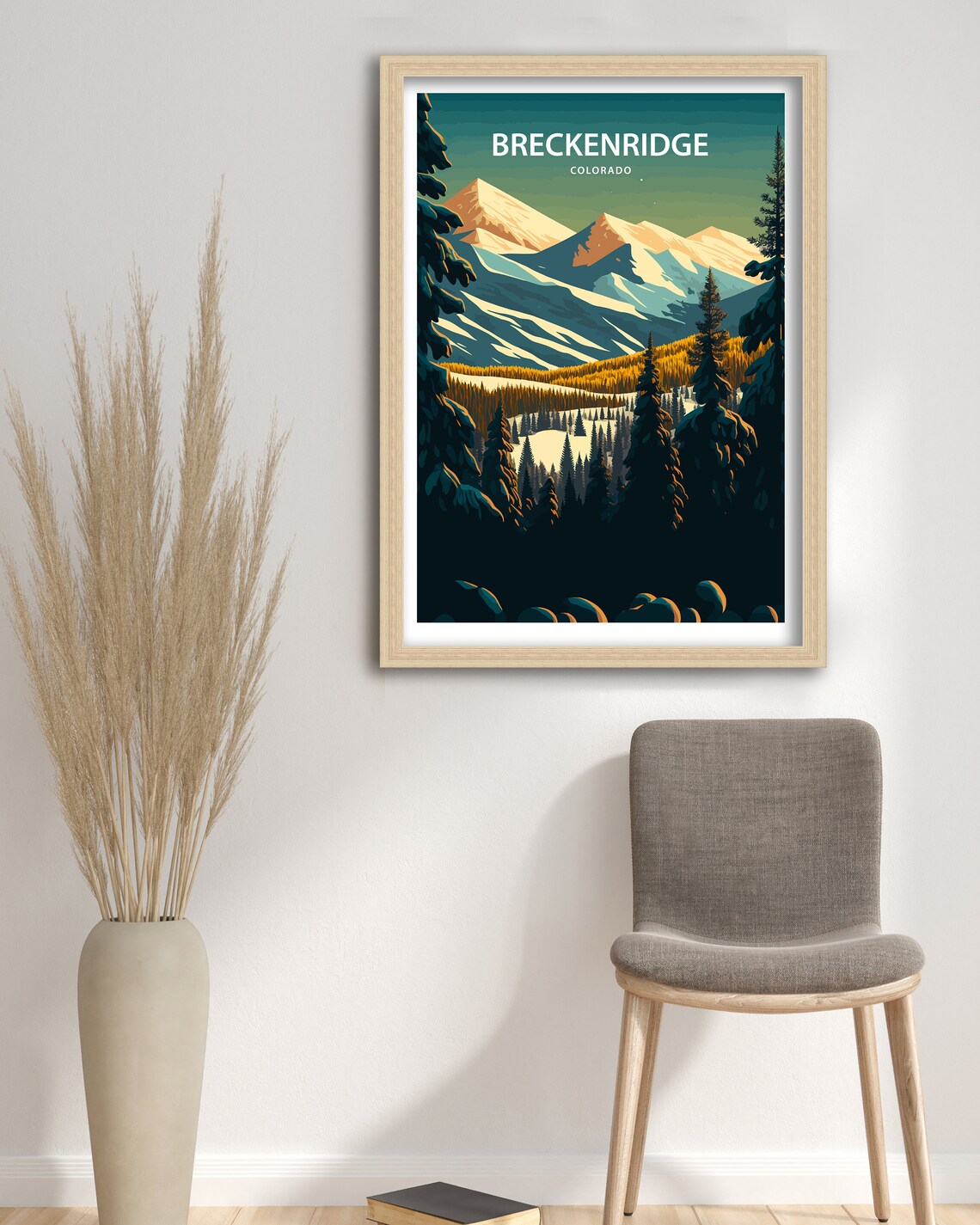 Breckenridge Ski Art Travel Poster - Image 3