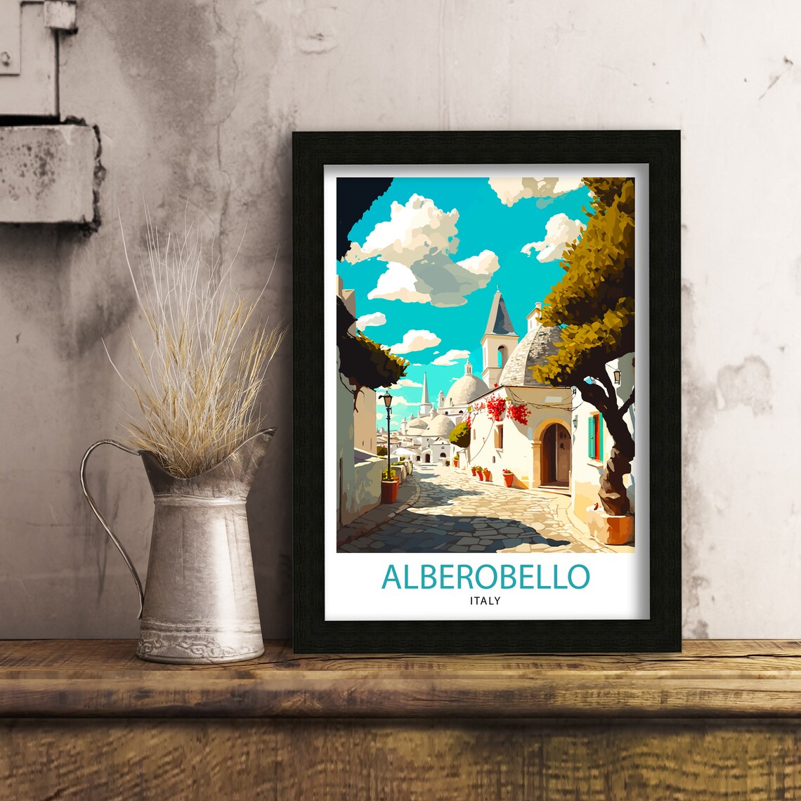 Alberobello Italy Travel Poster, Italy Illustration - Image 2