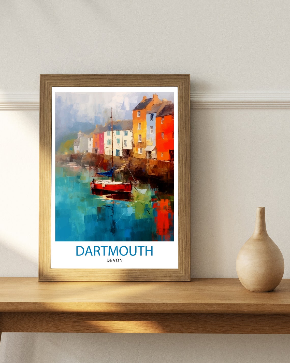 Dartmouth Harbour Travel Print Dartmouth Wall Decor Dartmouth Poster Uk Travel Prints Dartmouth Art Print Dartmouth Illustration Dartmouth - Image 2