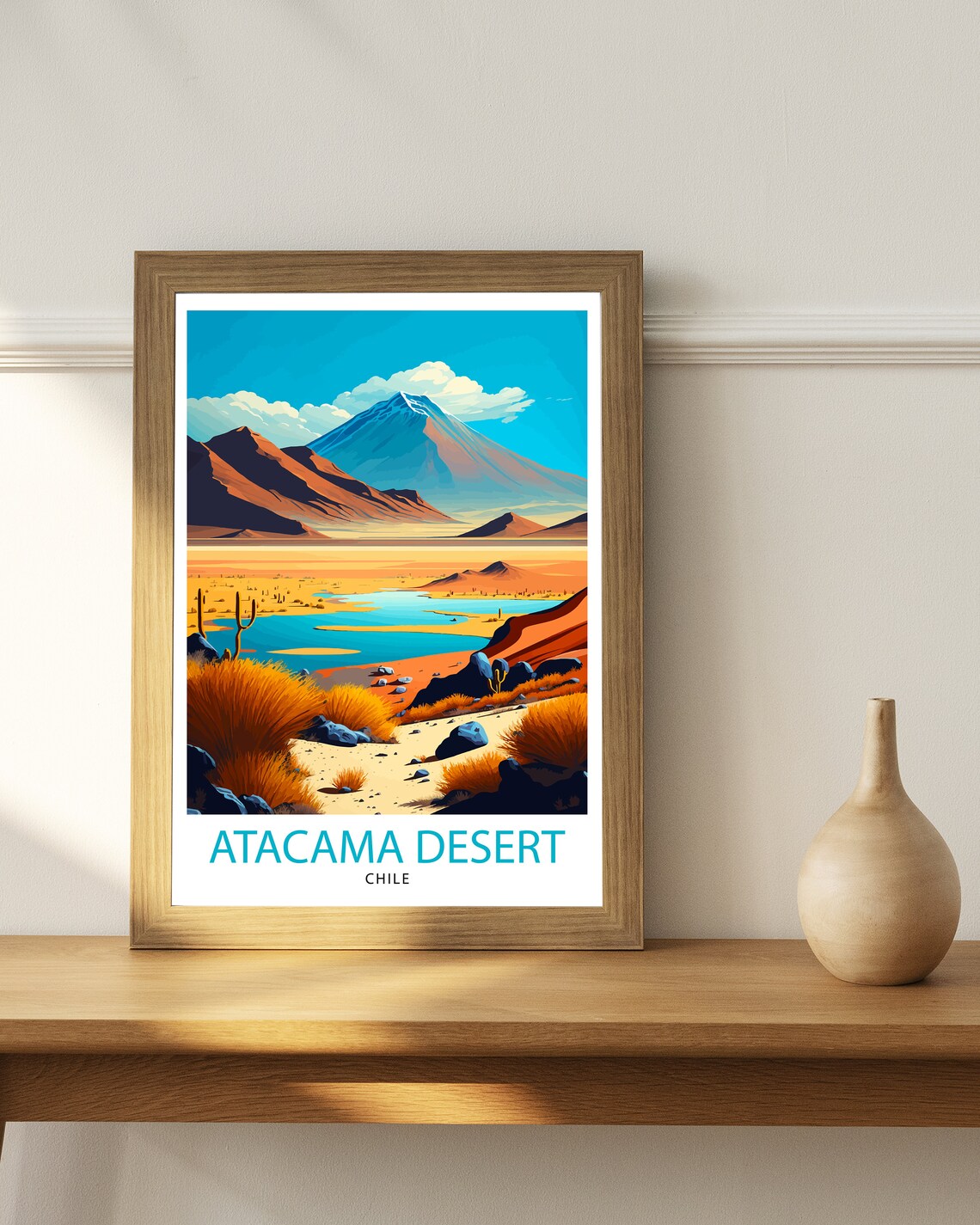 Atacama Desert Travel Poster, Atacama Chile - Image 3