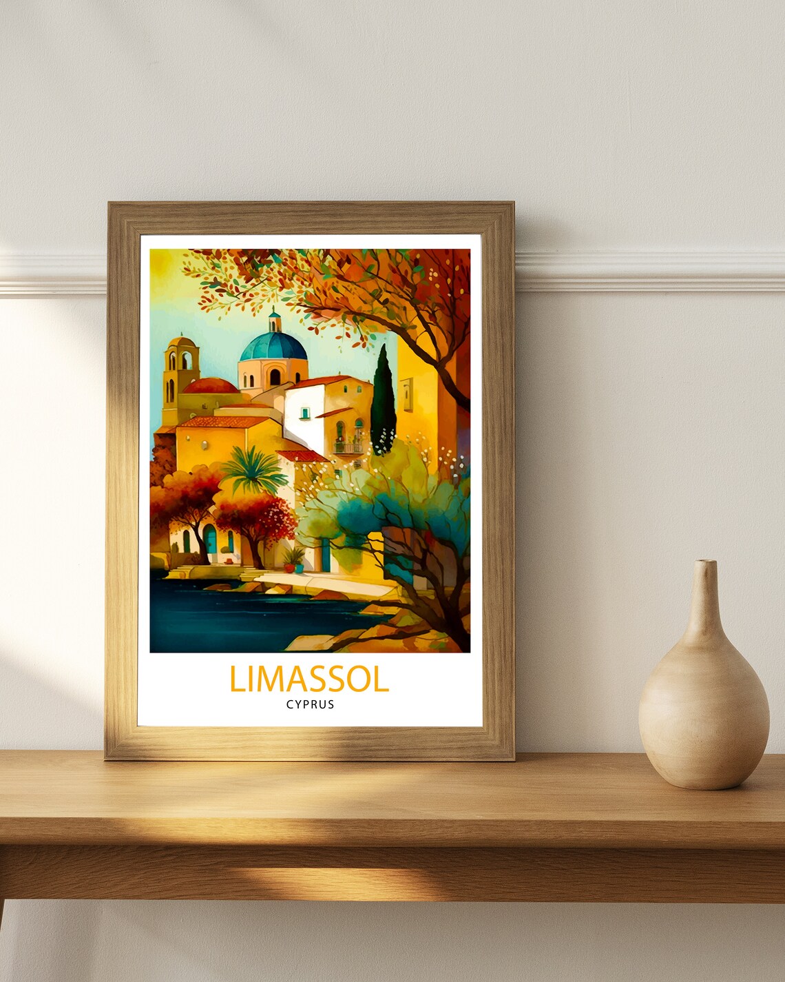Limassol Cyprus Travel Poster, Cyprus Travel Decor - Image 2