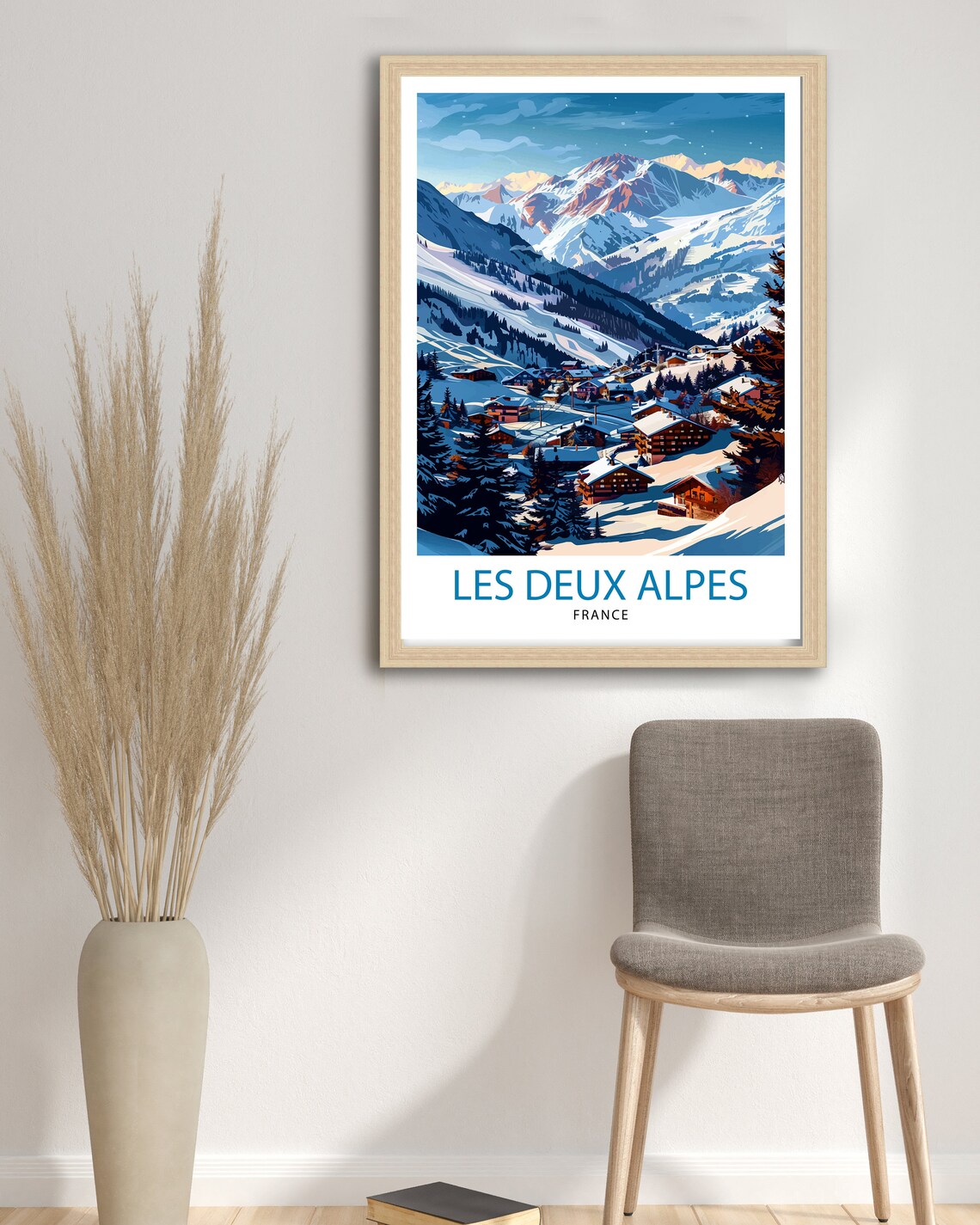 Les Deux Alpes Travel Poster, France Ski Resort - Image 2