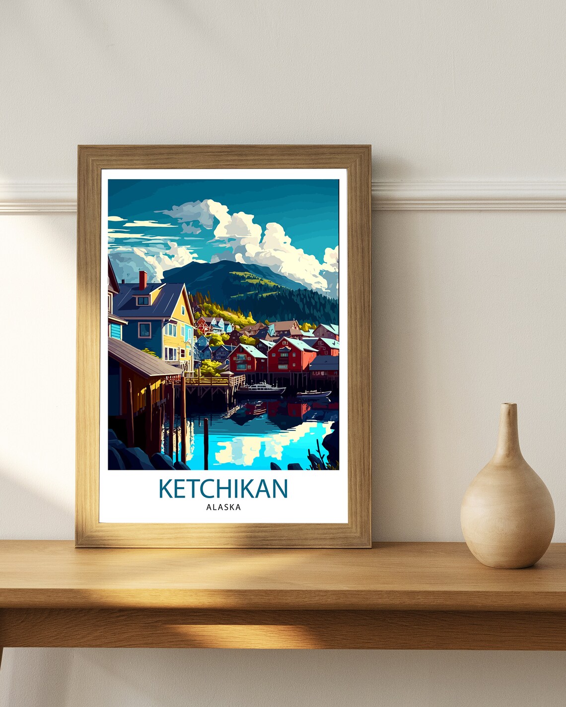 Ketchikan Alaska Travel Poster, Coastal Decor - Image 2