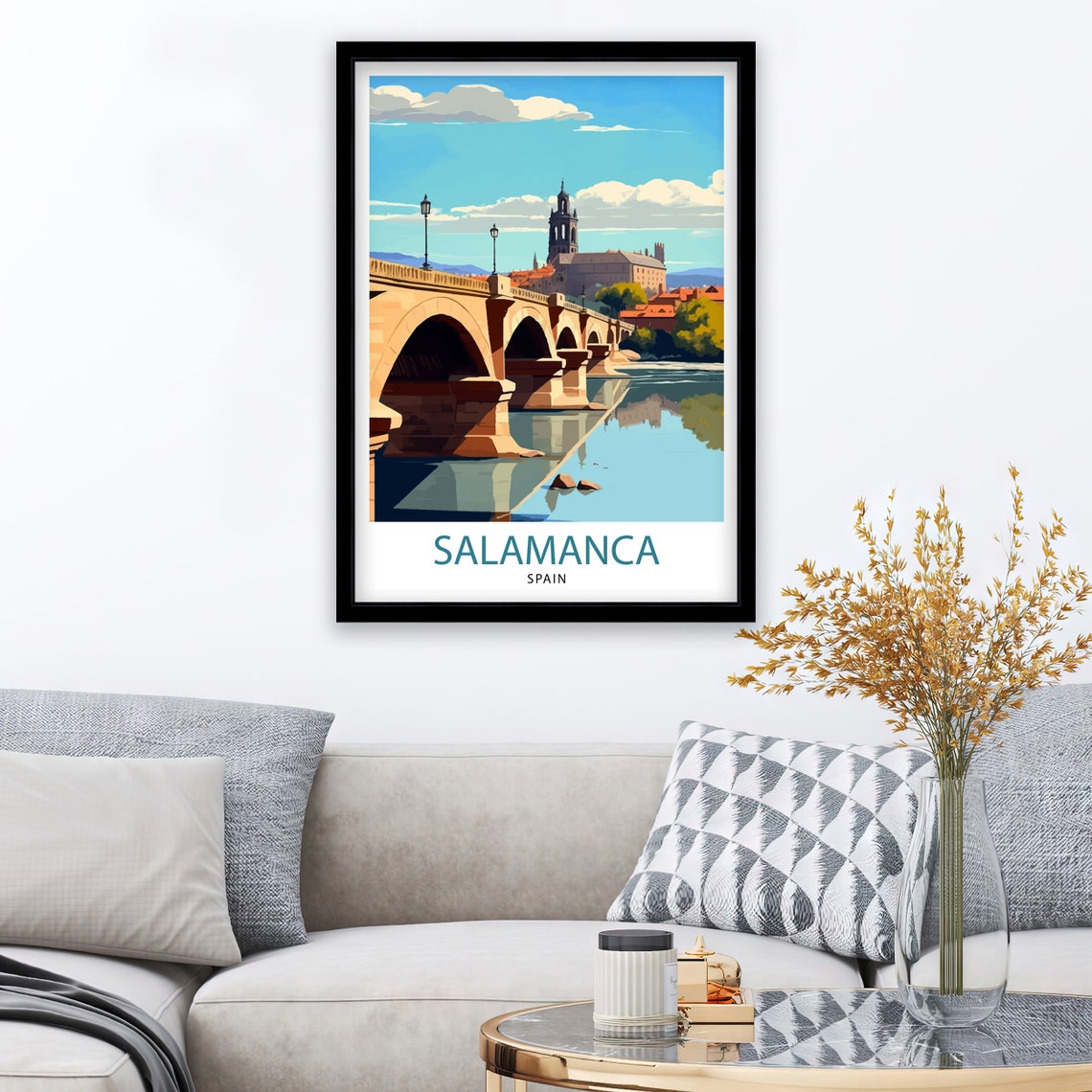 Salamanca Spain Travel Print Salamanca Wall Art Salamanca Illustration Spain Travel Poster Salamanca Gift Spain Home Decor - Image 2