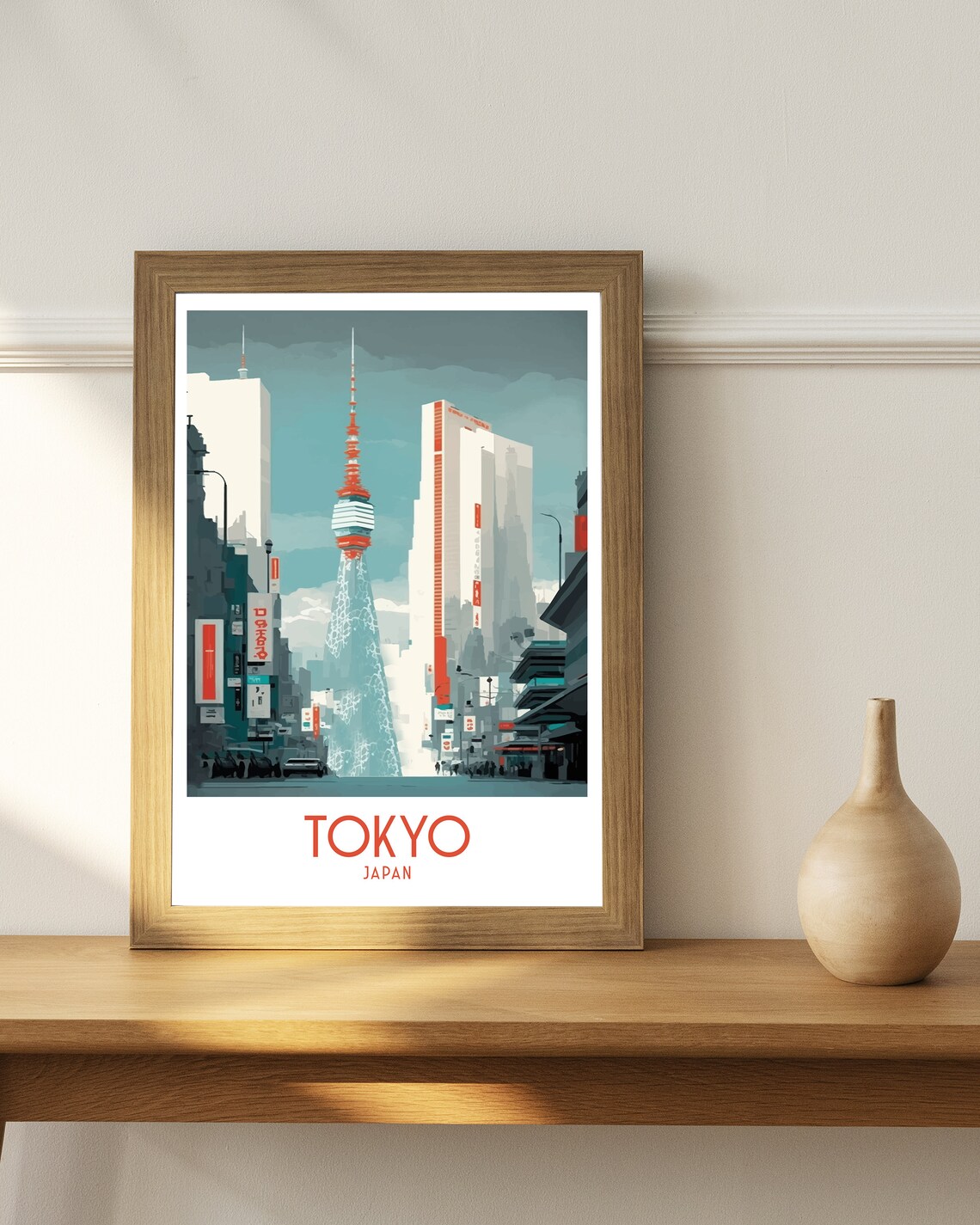 Tokyo Japan Travel Poster, City Skyline Home Decor - Image 2