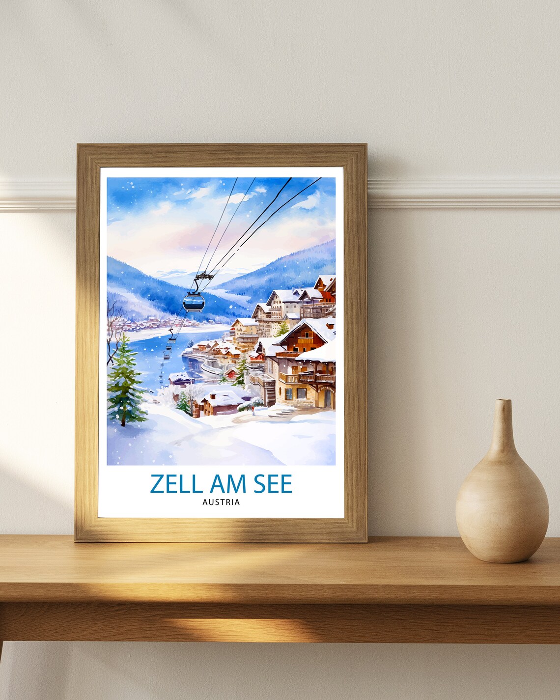 Zell Am See Austria Travel Poster, European Place - Image 2