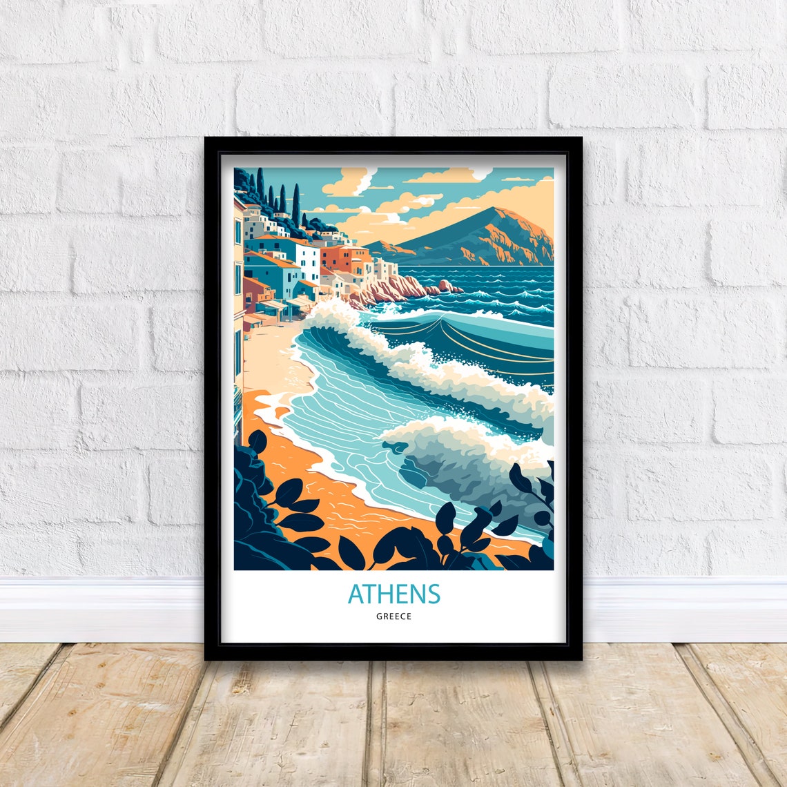 Athens Travel Print Athens Athens Poster Travel Poster Athens Travel Print Greece Athens Wall Art Travel Print Greece Print - Image 2