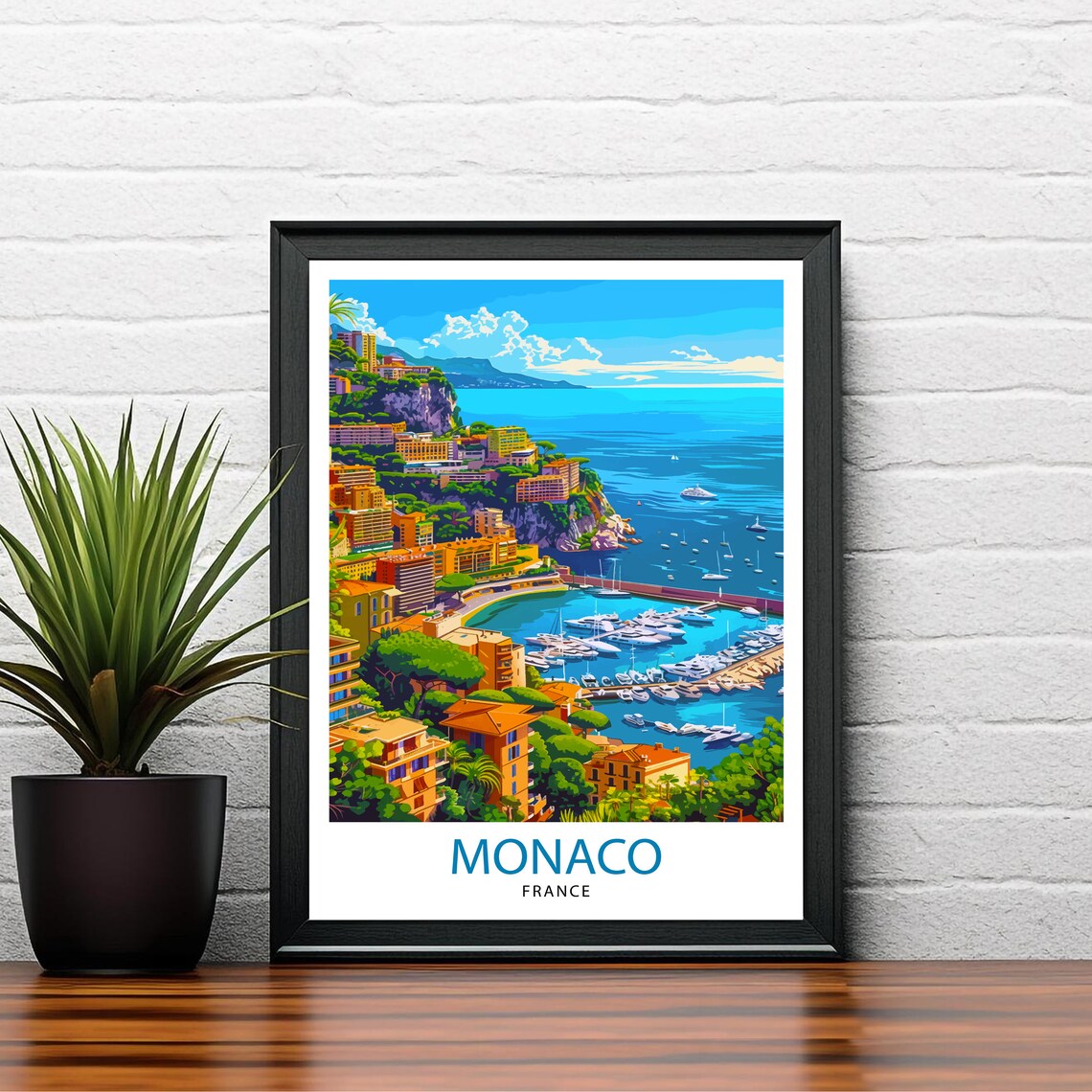 Monaco Travel Poster, European Destination Decor - Image 2