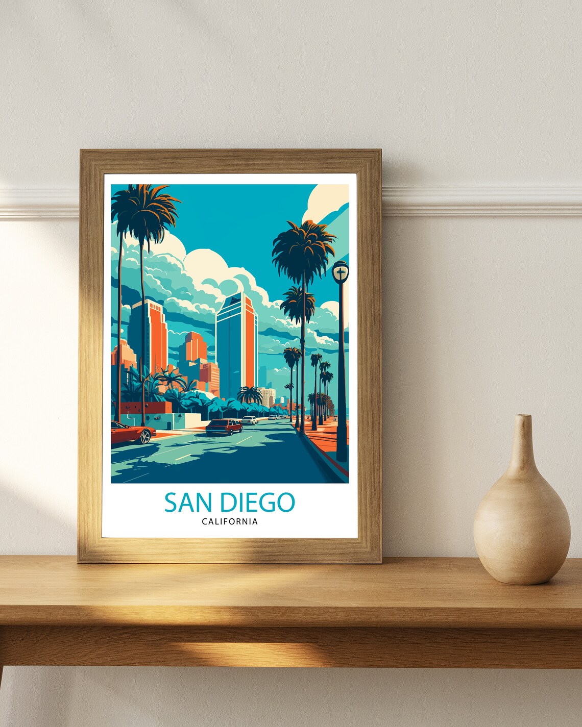 San Diego Travel Poster, California Wall Decor - Image 2