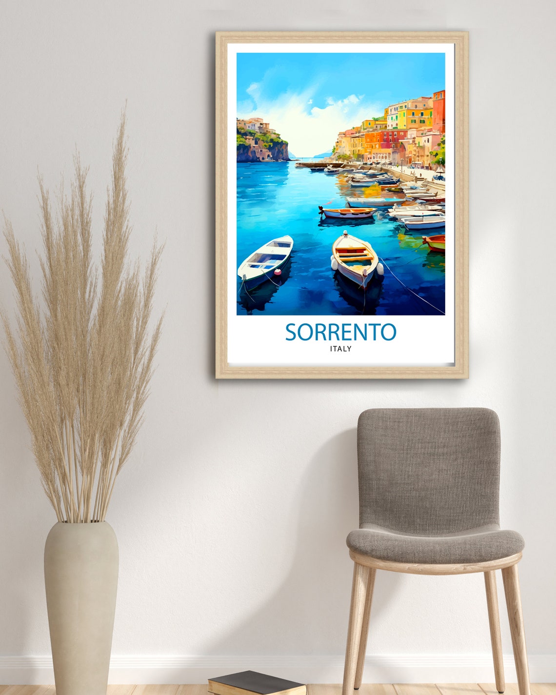 Sorrento Italy Travel Print Sorrento Wall Decor Sorrento Poster Italy Travel Prints Sorrento Art Print Sorrento Italy Illustration - Image 3