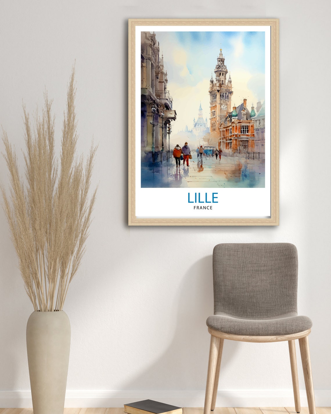 Lille France Travel Print Lille Wall Decor Lille Poster France Travel Prints Lille Art Print Lille Illustration Lille - Image 2