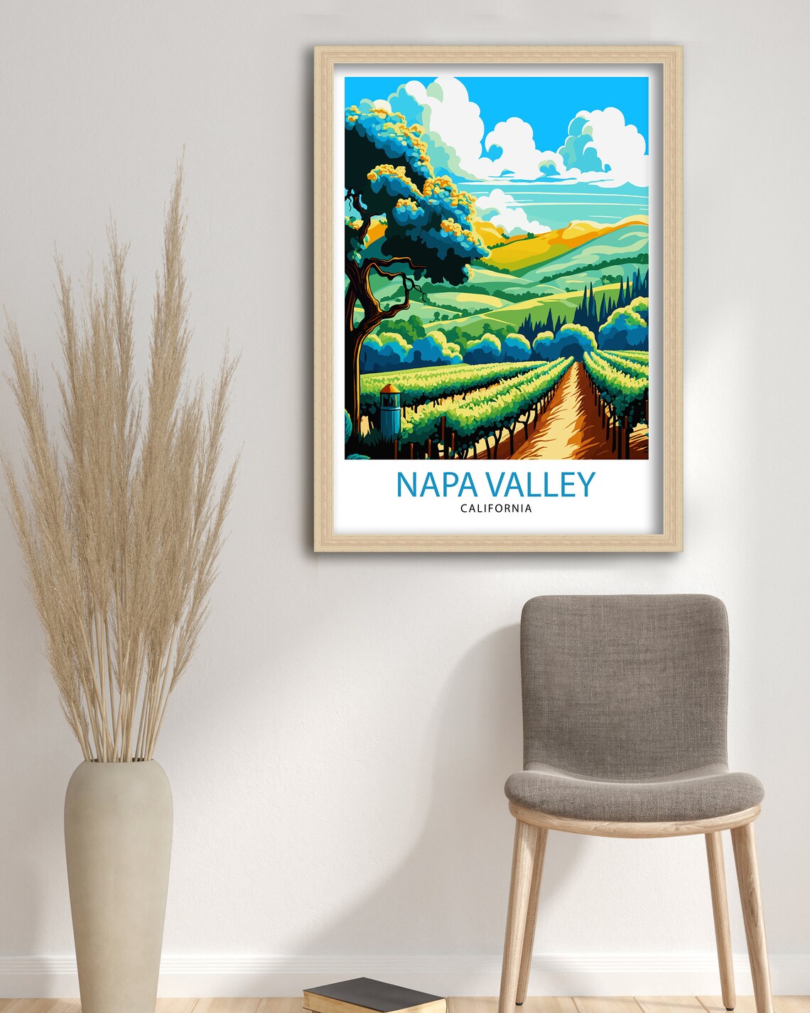 Napa Valley Travel Poster, California Wine Country - Image 3