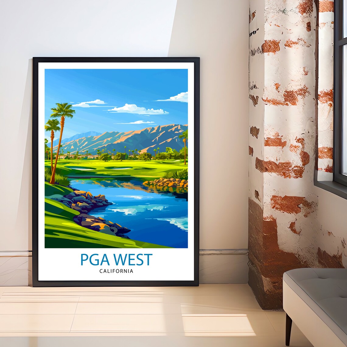 PGA West La Quinta California Golf Course Art Print - Image 2