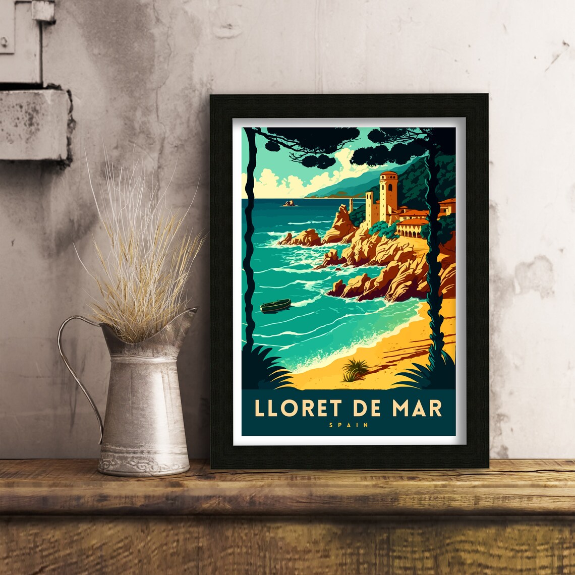 Lloret De Mar Spain Travel Poster, Europe Decor - Image 3