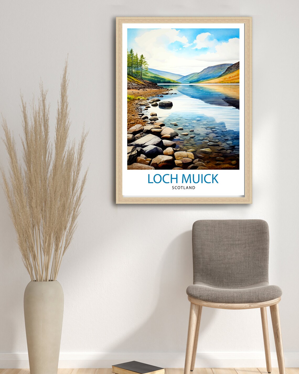 Loch Muick Scotland Travel Poster, Place Wall Decor - Image 3