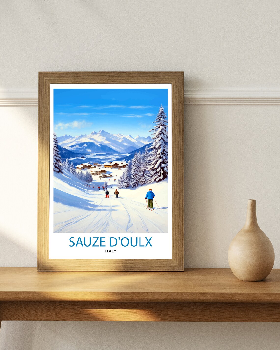 Sauze Doulx Italy Travel Poster, European Wall Decor - Image 2