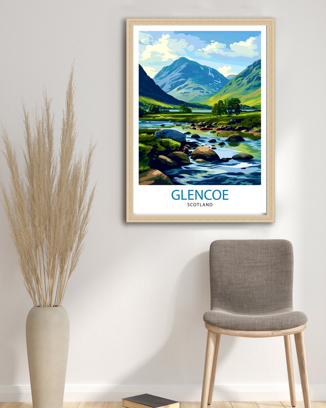 Glencoe Scotland Travel Poster, Europe Wall Decor - Image 2