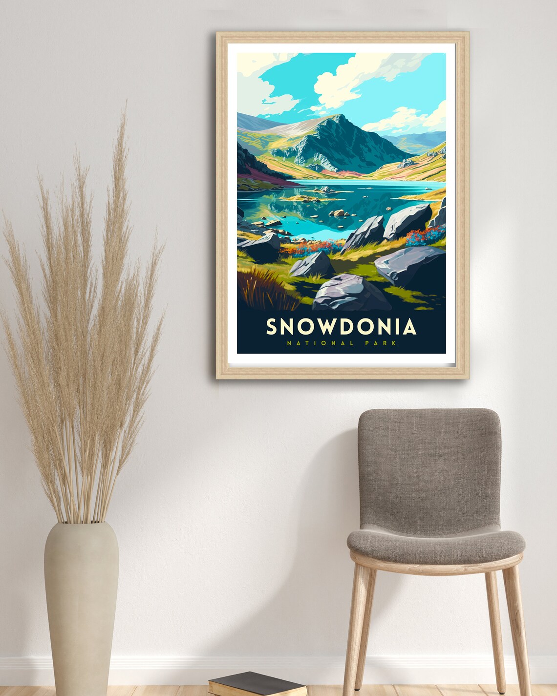 Snowdonia Travel Poster, Wales Landscape Print - Image 2