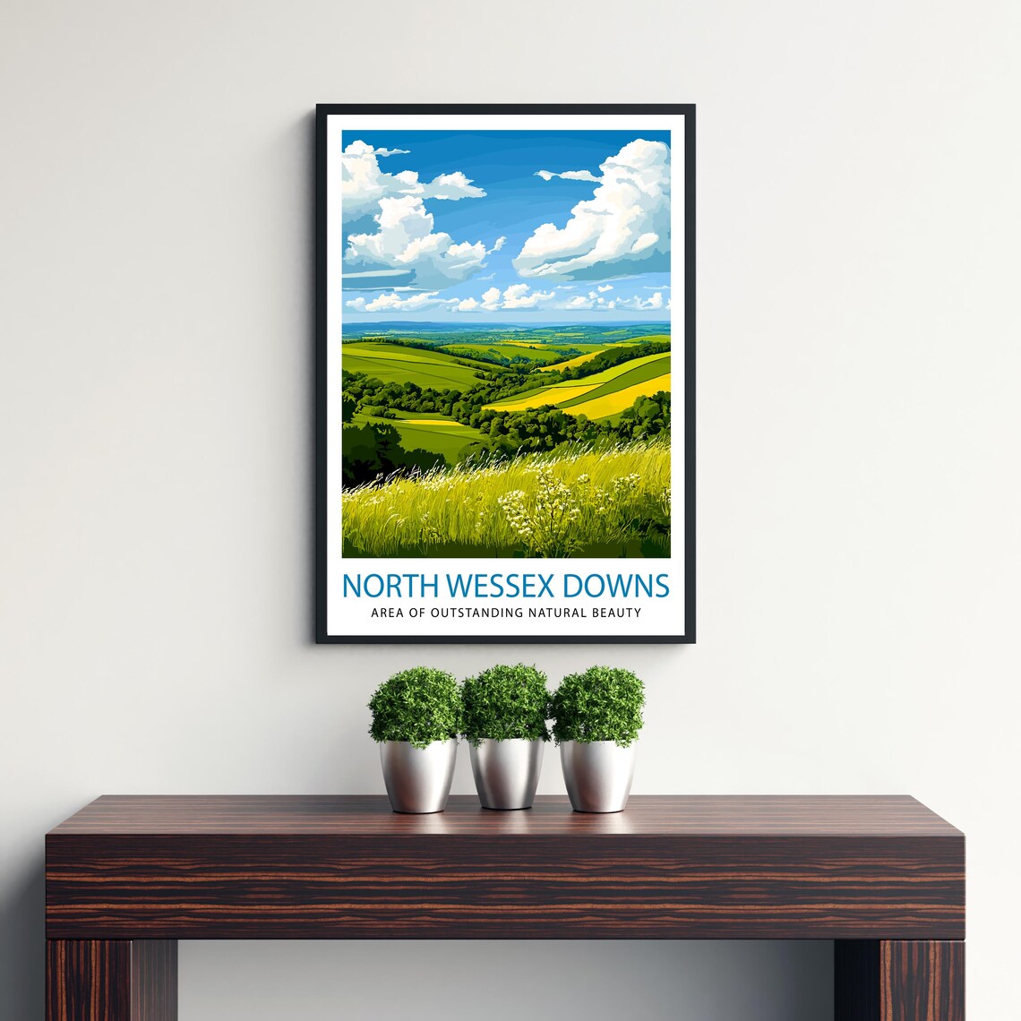 North Wessex Downs Area of Outstanding Natural Beauty Travel Poster - Image 2