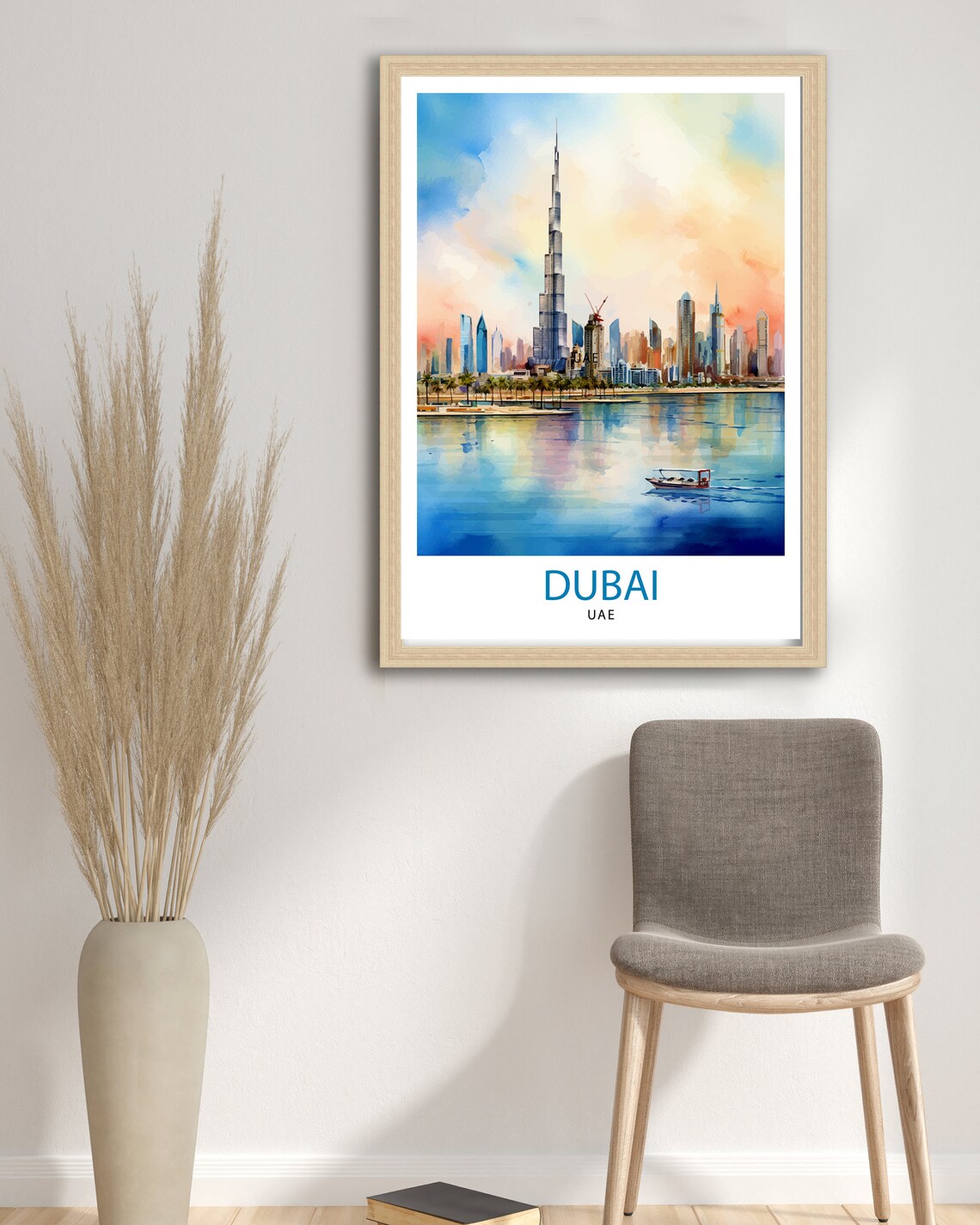 Dubai UAE Travel Poster, Dubai Home Living Decor - Image 2