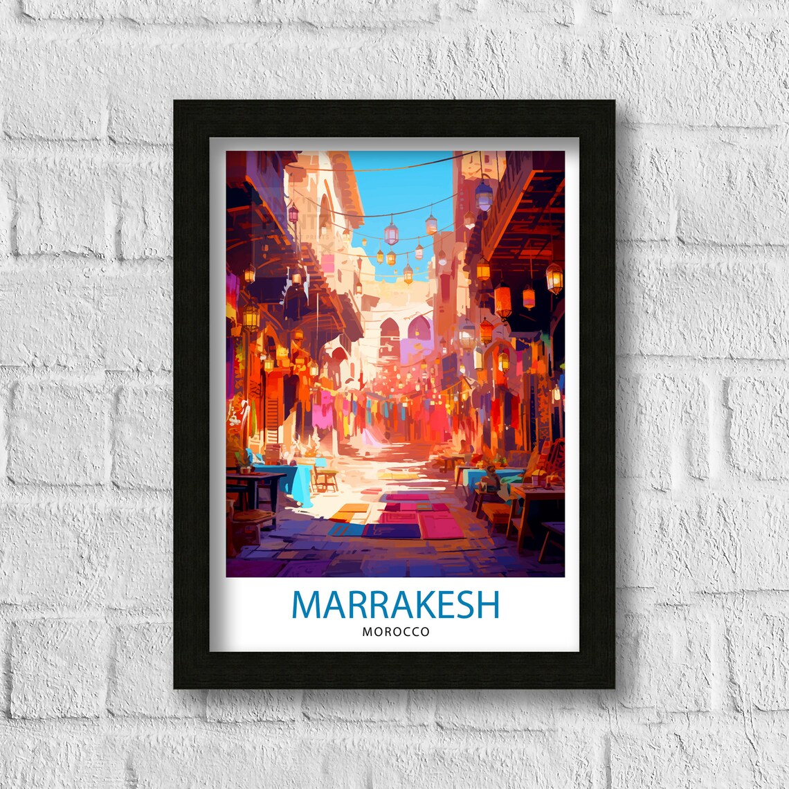 Marrakesh Morocco Travel Print Travel Poster - Image 3