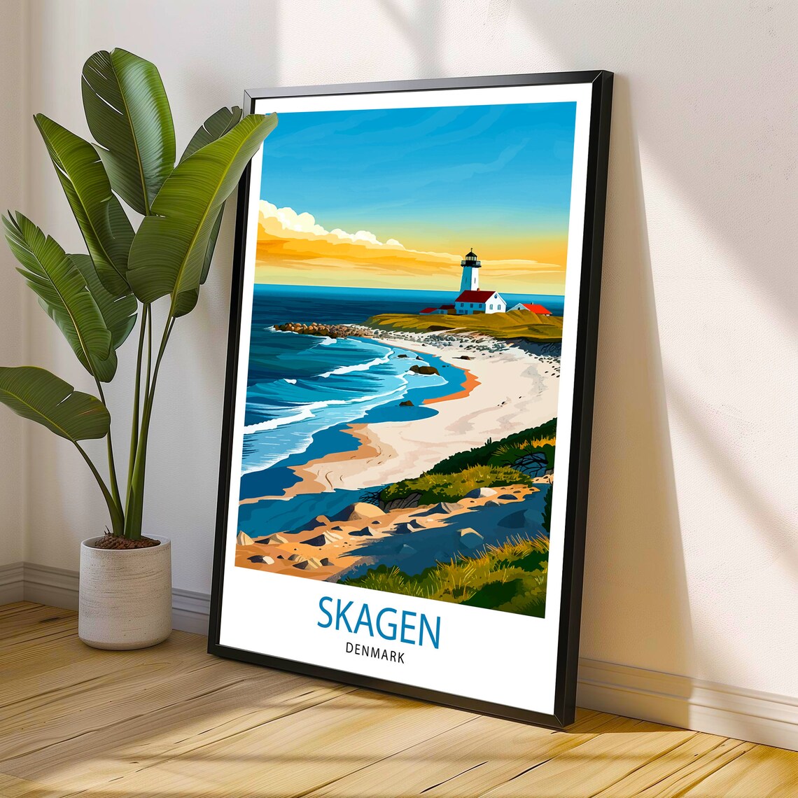 Skagen Denmark Travel Poster, Danish Place Print - Image 3