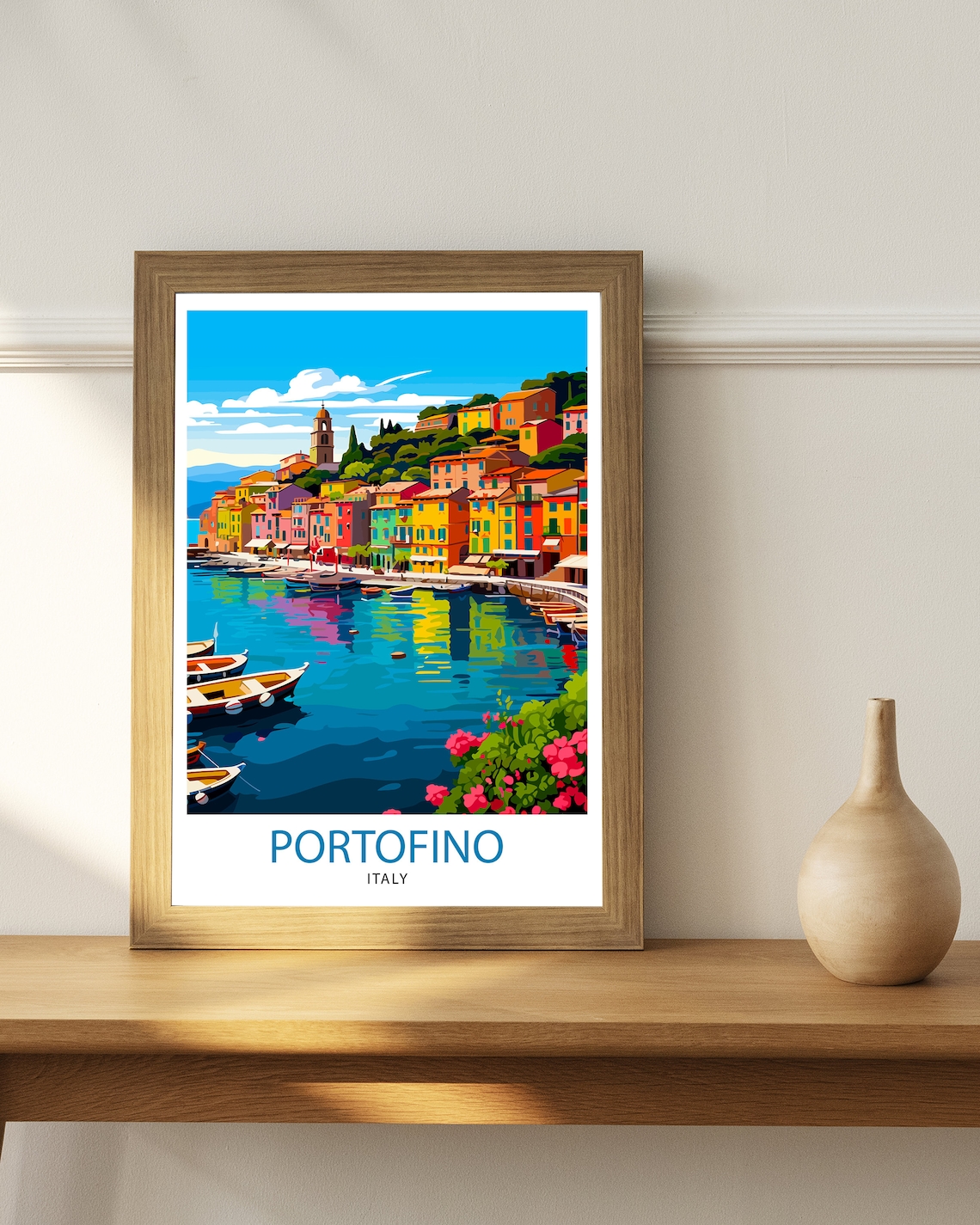 Portofino Italy Travel Poster, Portofino Wall Decor - Image 2