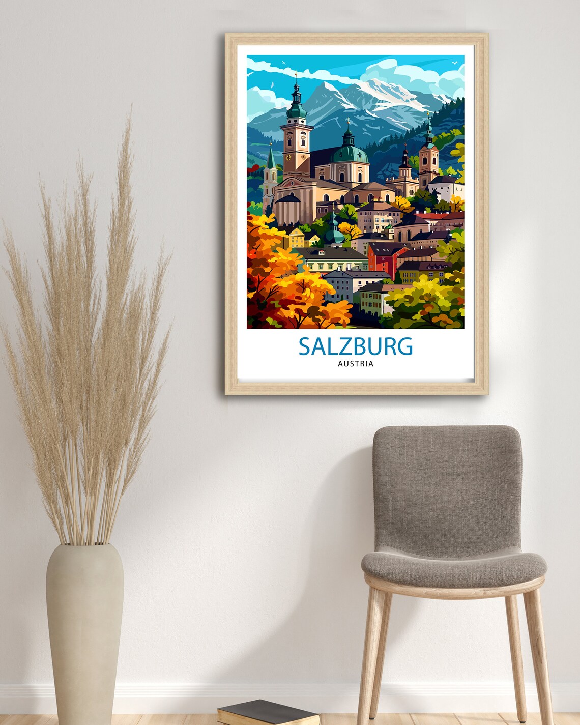 Salzburg Austria Travel Poster, Home Living Decor - Image 2