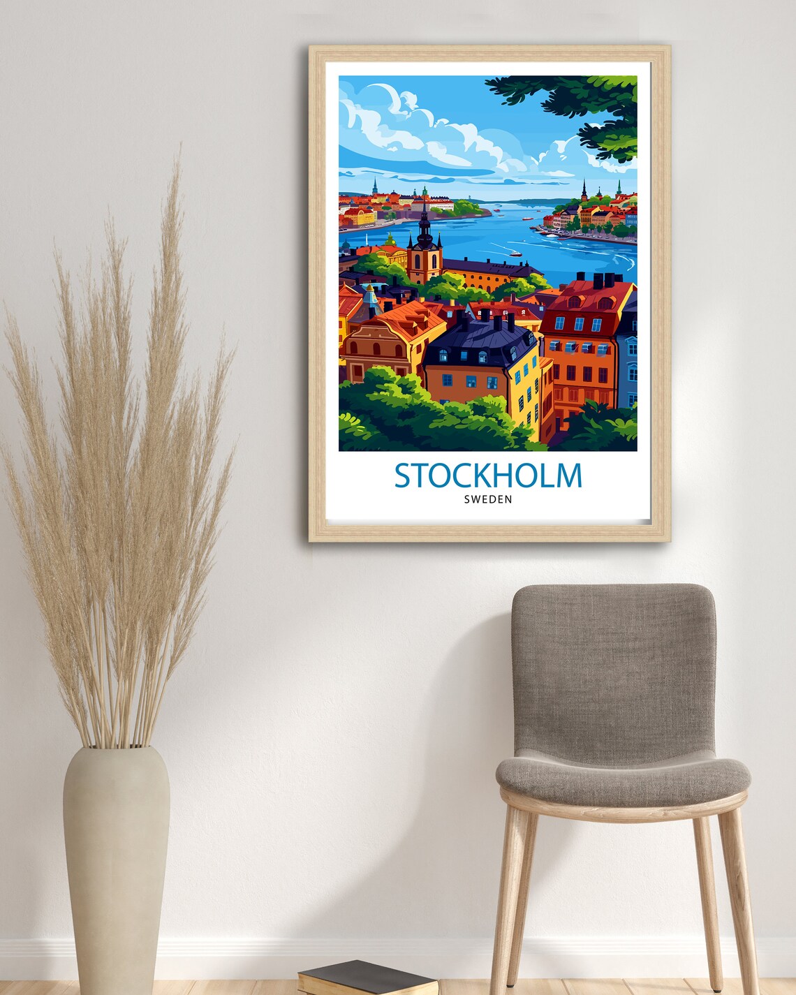 Stockholm Sweden Travel Poster, Scandinavian Art Print - Image 2