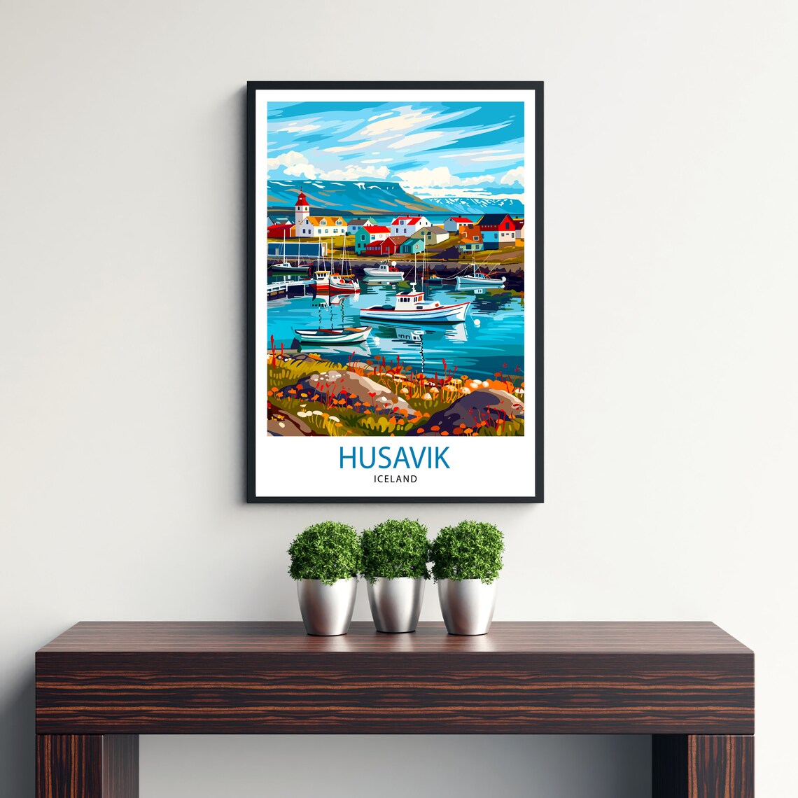 Husavk Iceland Travel Poster, Europe Decor - Image 3